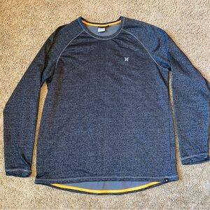 HURLEY NIKE DRI-FIT Men's XL Pullover Long Sleeve Shirt Sweatshirt Gray Black